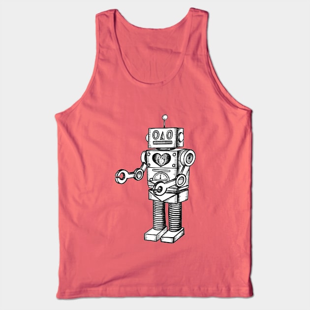 Old fashioned looking b movie robot Tank Top by Jamiee6610